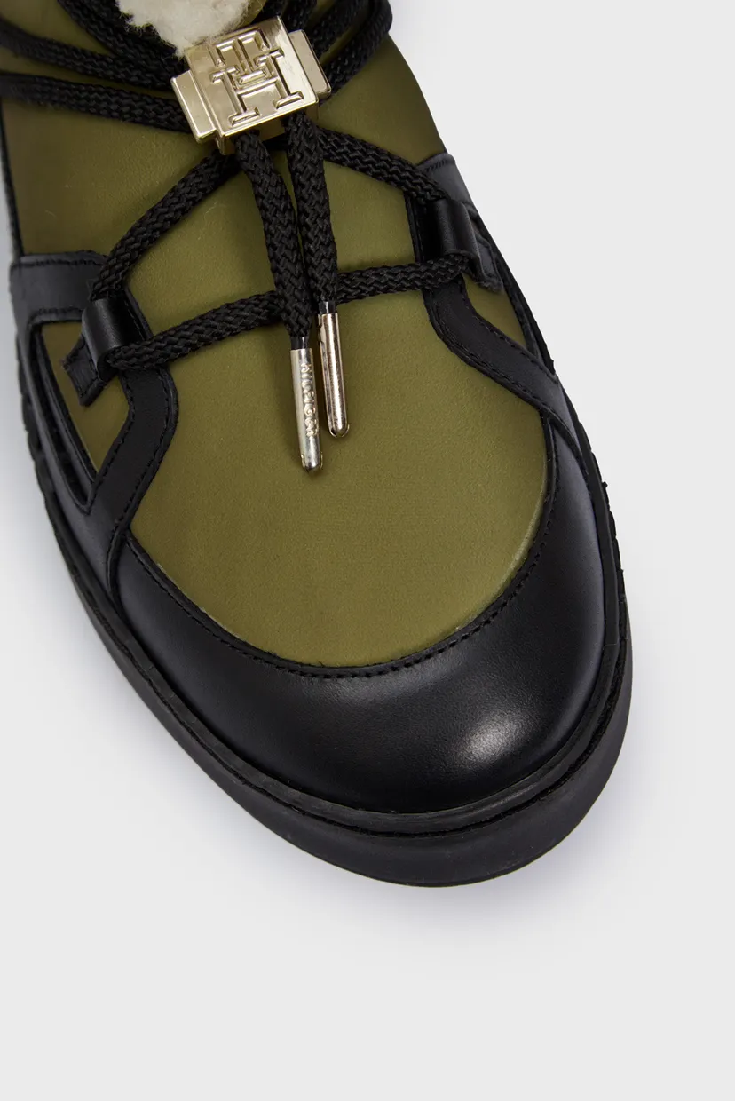 Женские зеленые дутики TOMMY ESSENTIAL SNOWBOOT 5