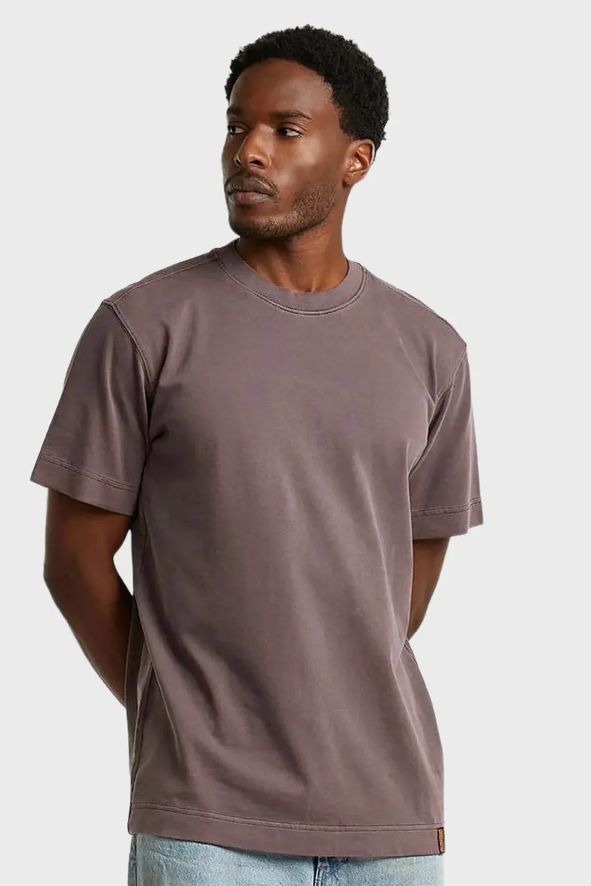 Чоловіча коричнева футболка GS-01 washed 5