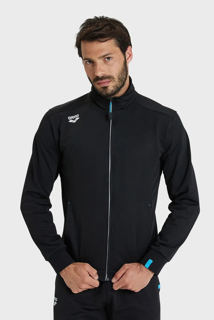 Черная спортивная кофта (унисекс) TEAM JACKET PANEL KNITTED POLY 4