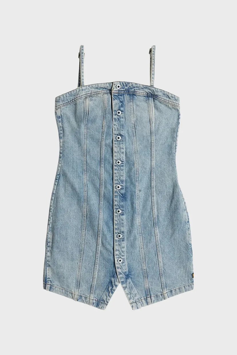 Женский голубой джинсовый сарафан Kick Bustier 5