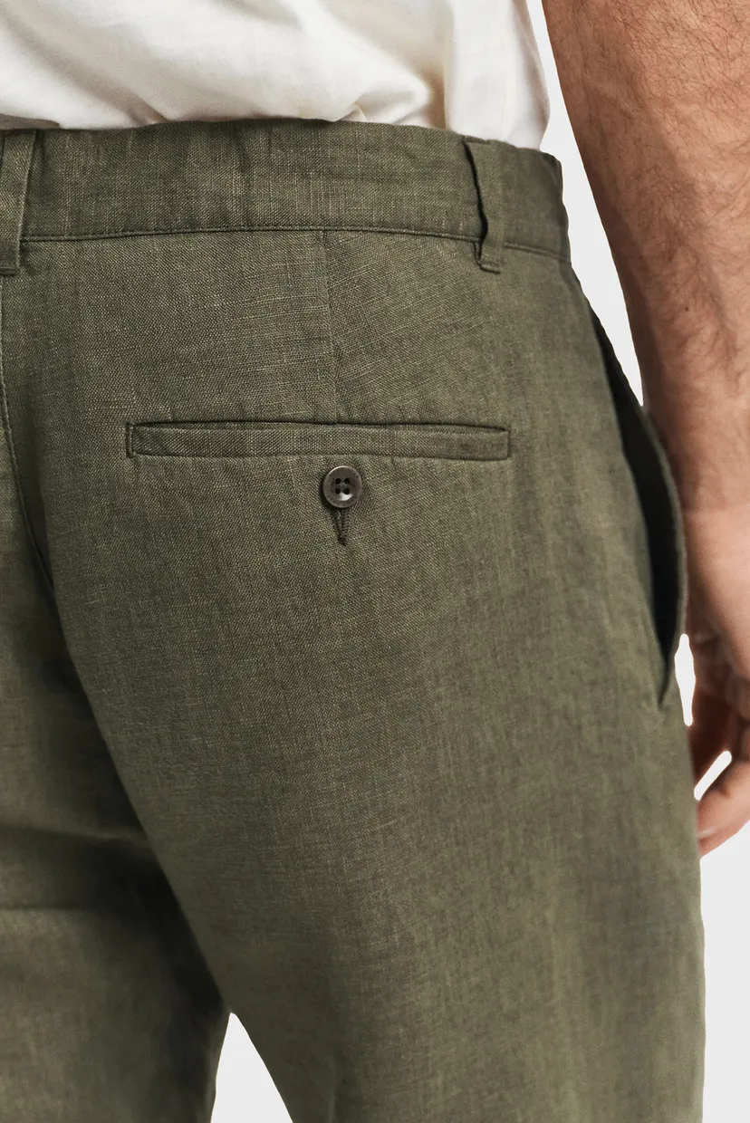 Мужские зеленые льняные брюки RELAXED LINEN DS PANTS 5