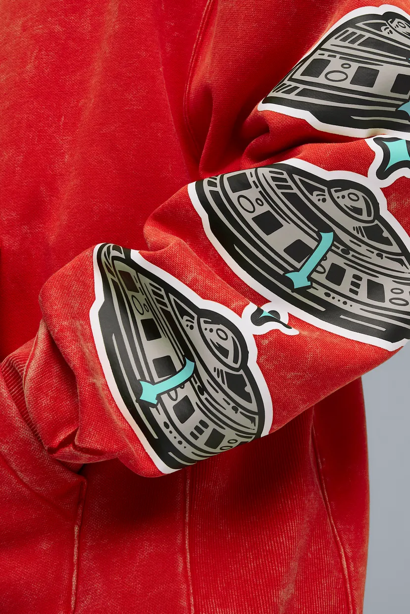 Чоловіче червоне худі Melo World Zip Up Hoodie Men 5