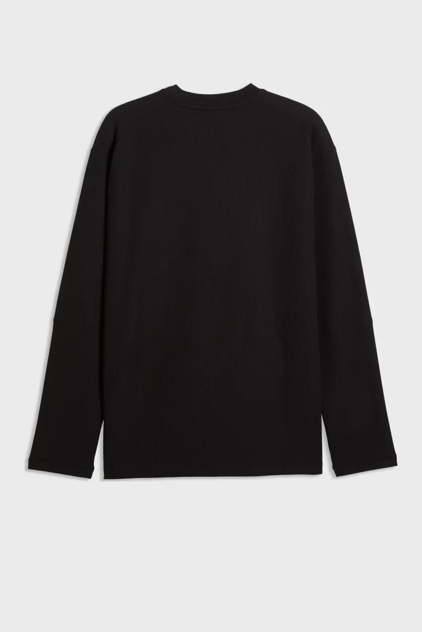 Мужской черный лонгслив PUMATECH Relaxed Waffle Long Sleeve Tee Men 5