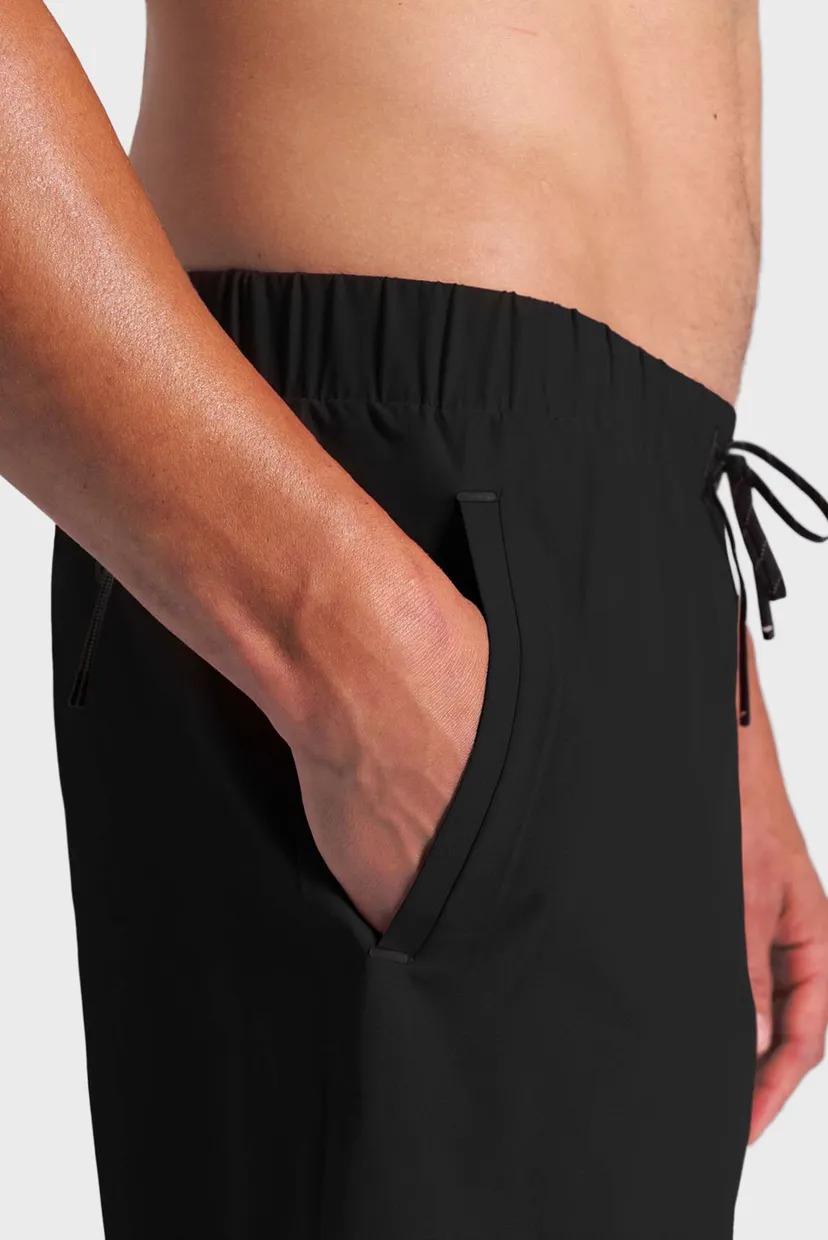 Чоловічі чорні плавальні шорти SIDE ZIP BEACH BOXER 4