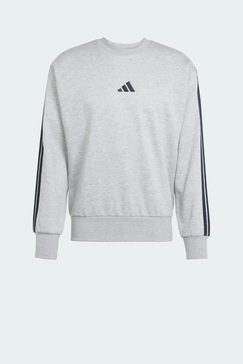 Мужской серый свитшот Essentials 3-Stripes Fleece 6