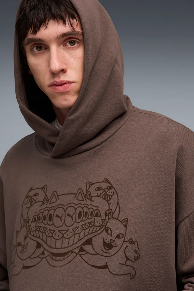 Мужское коричневое худи PUMA x RIPNDIP Boxy Tee Hoodie Men 4