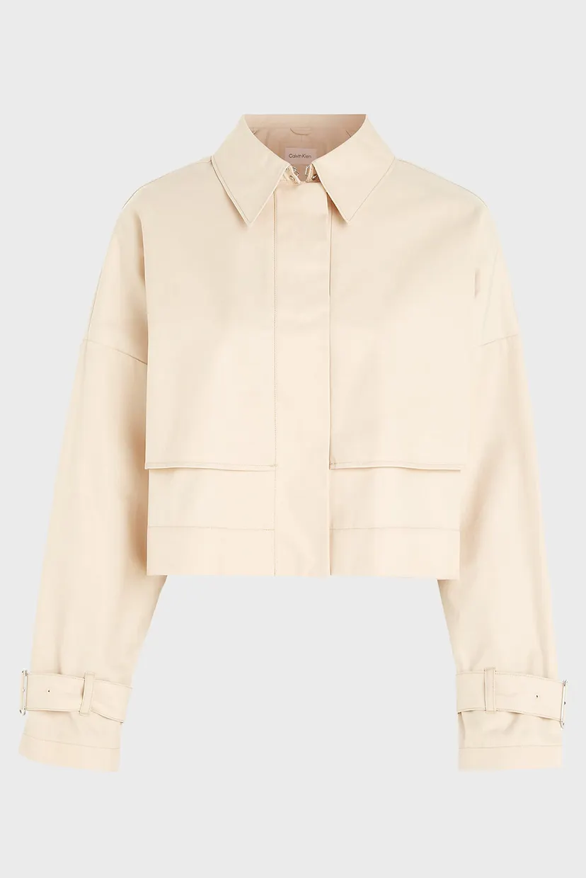 Жіноча бежева вітровка TECHNICAL COTTON TRENCH JACKET 5