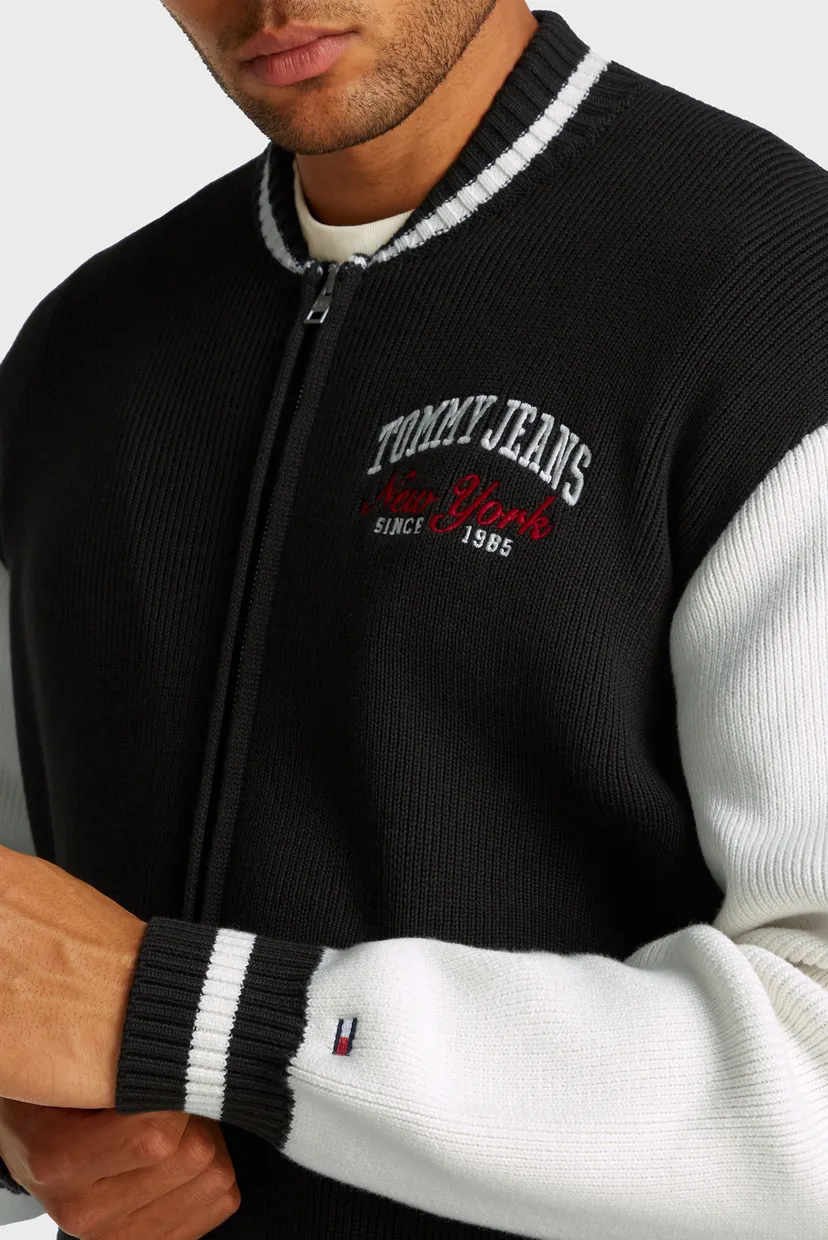 Чоловічий чорний кардиган TJM RLX VARSITY BASEBALL 4