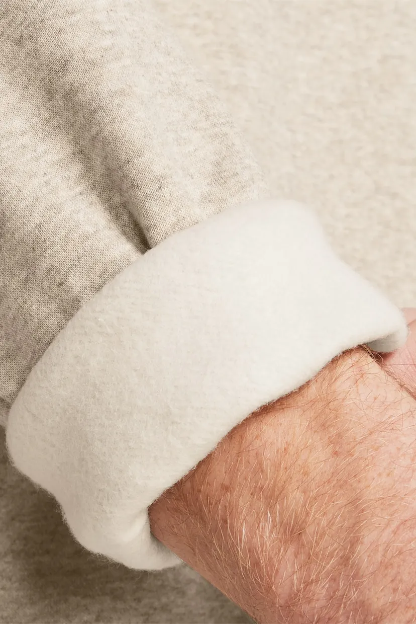 Чоловічий бежевий світшот UA Essential Fleece Crew-GRN 3