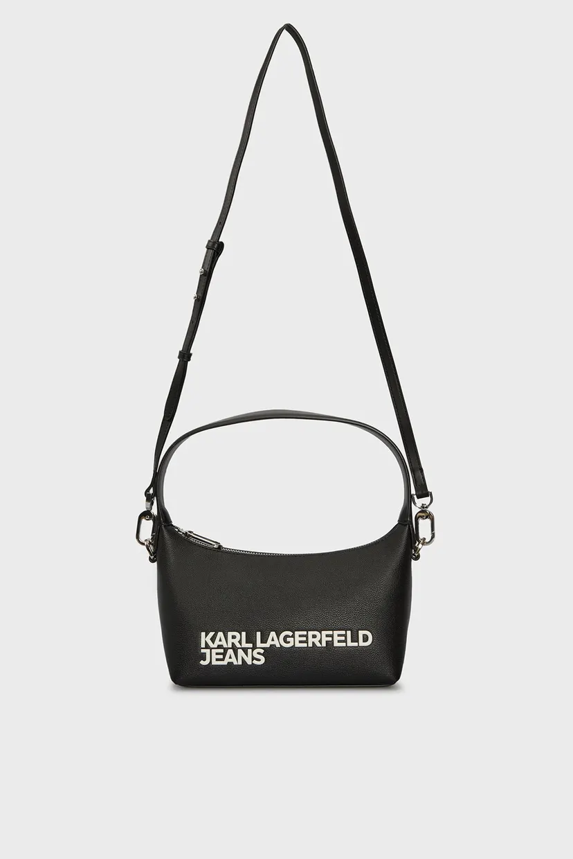 Жіноча чорна сумка essential logo top handle 5