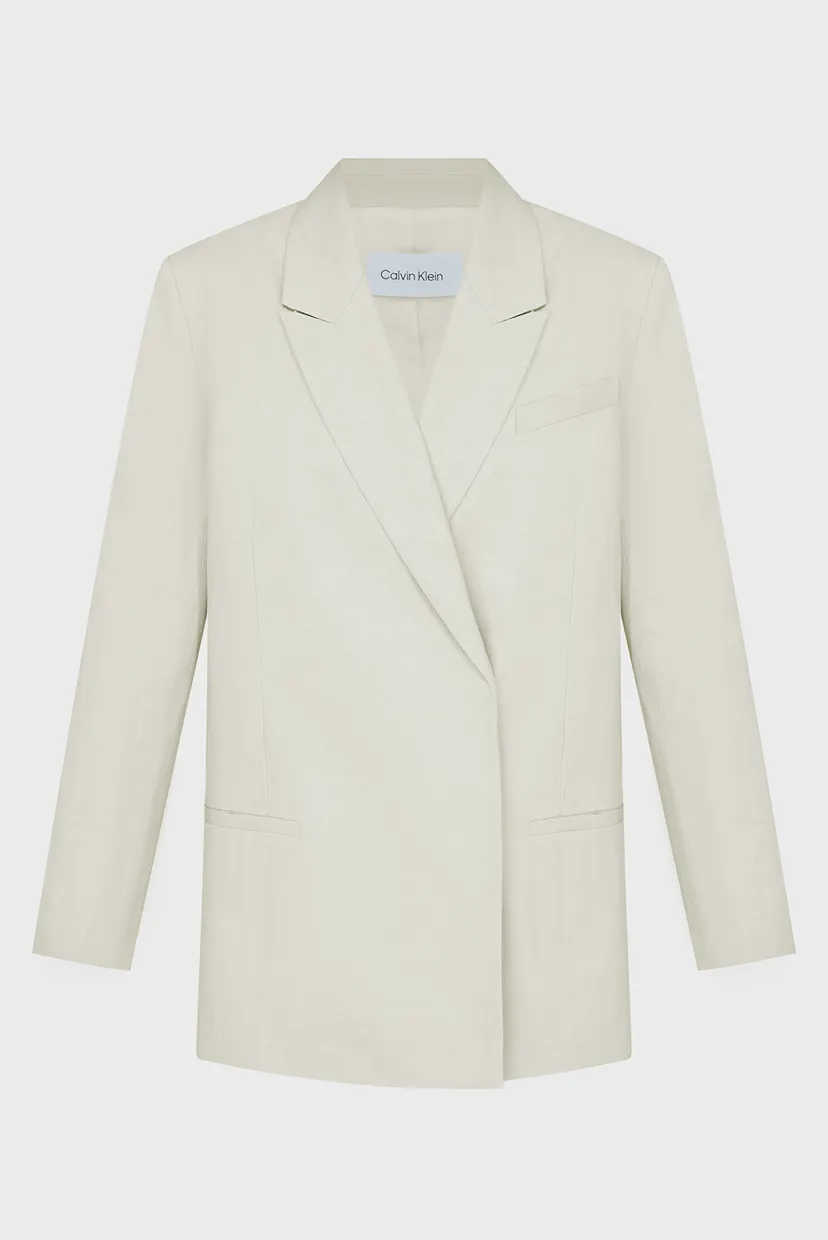 Женский серый жакет LINEN TAILORED RELAXED BLAZER 5