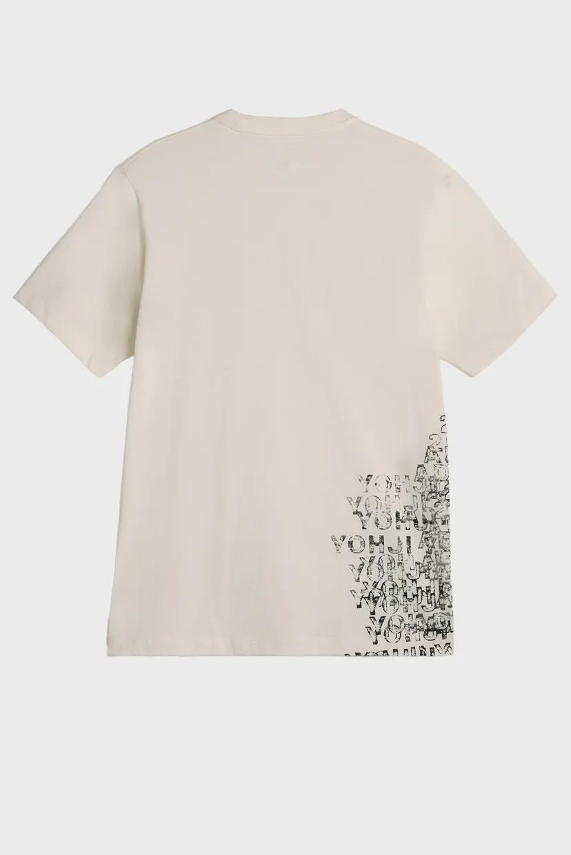 Белая футболка с узором Y-3 GFX SHORT SLEEVE (унисекс) 8