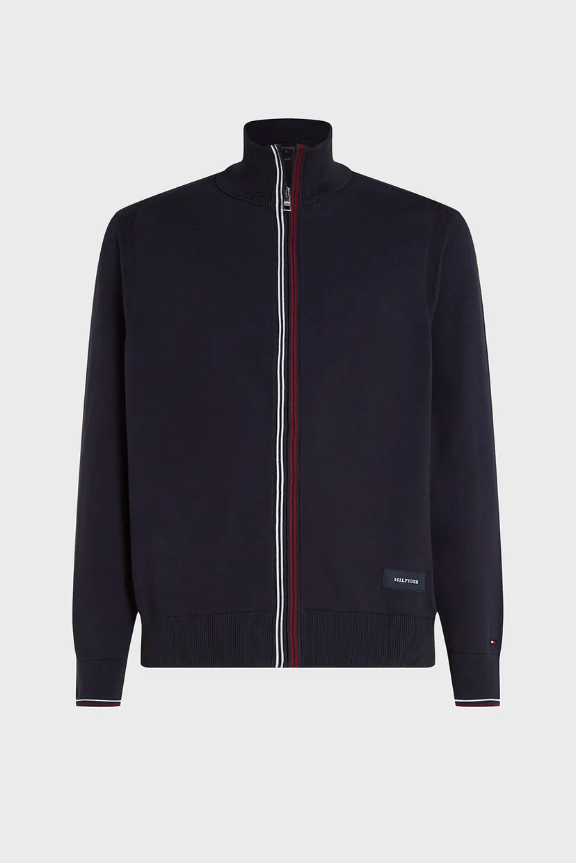 Мужской темно-синий кардиган RWB TIPPED  COTTON ZIP THROUGH 5