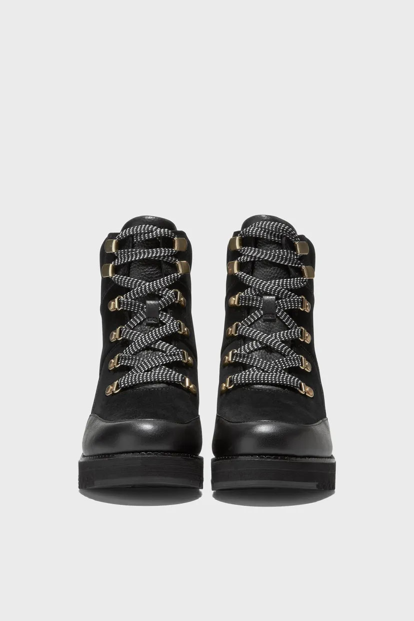 Женские черные замшевые ботильоны ZERØGRAND City Wedge Waterproof 5