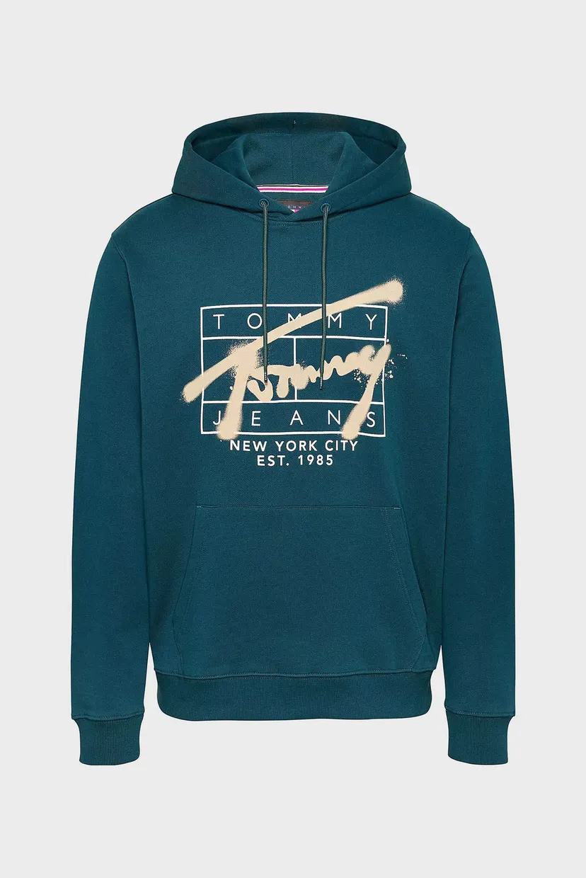 Чоловіче бірюзове худі TJM REG SPRAY 5