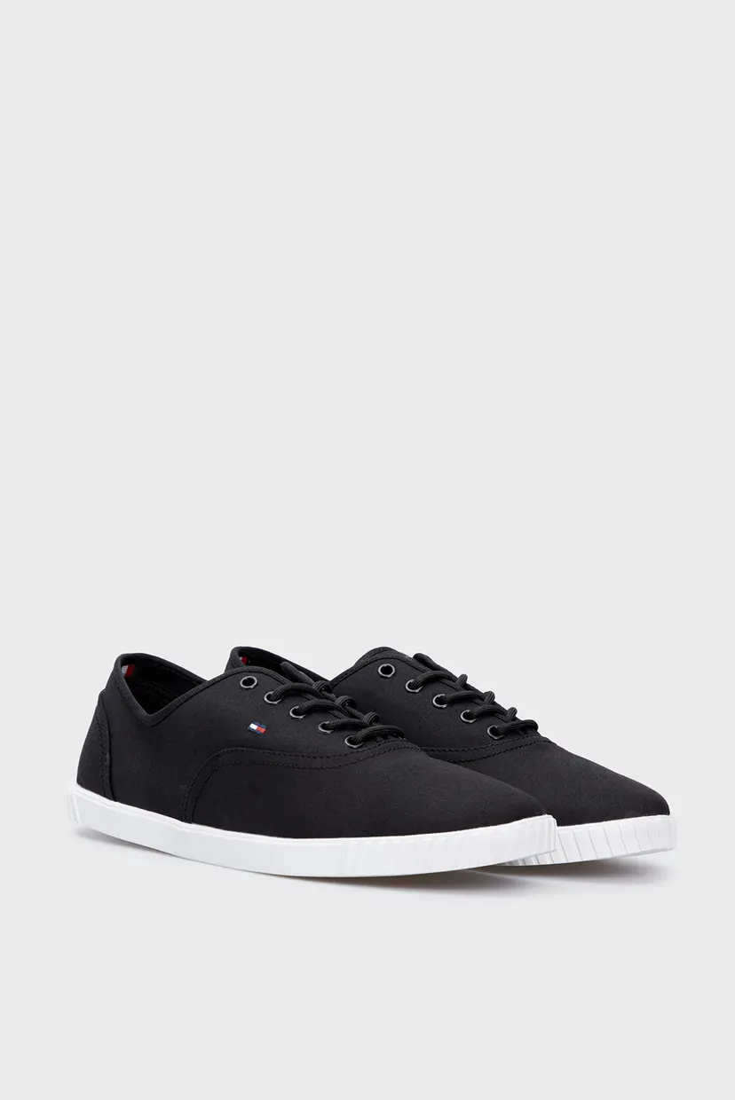Женские черные кеды CANVAS LACE UP SNEAKER 3