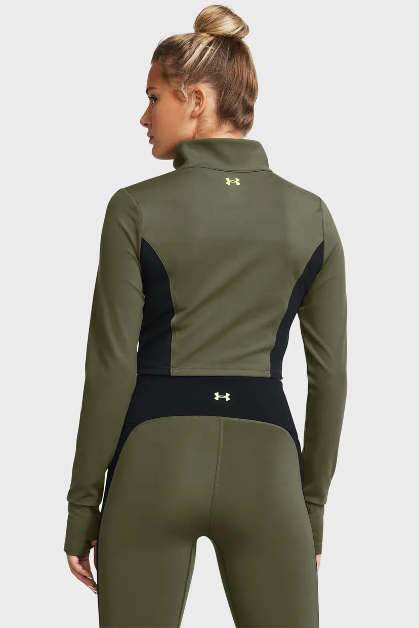 Женская оливковая спортивная кофта Pjt Rck LetsGo Crop FZ 3
