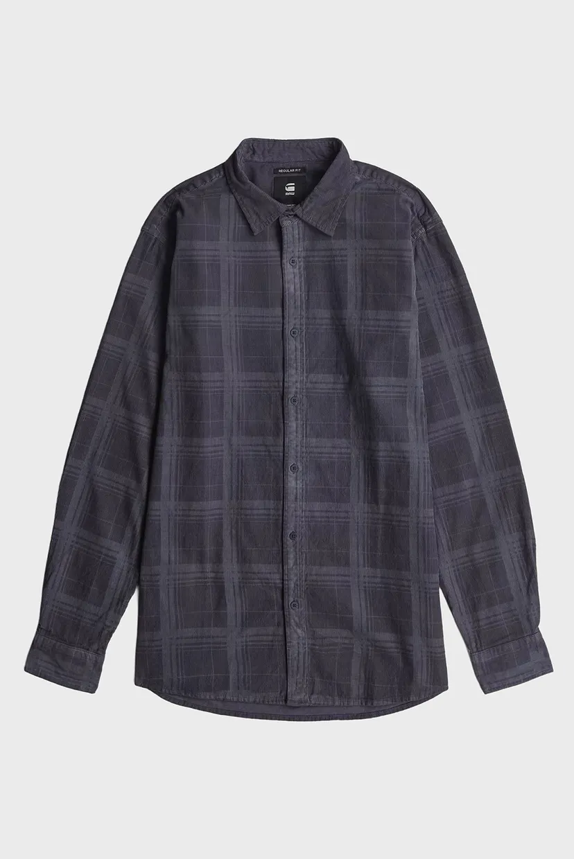 Чоловіча темно-синя картата сорочка Clean Regular Shirt l/s 6