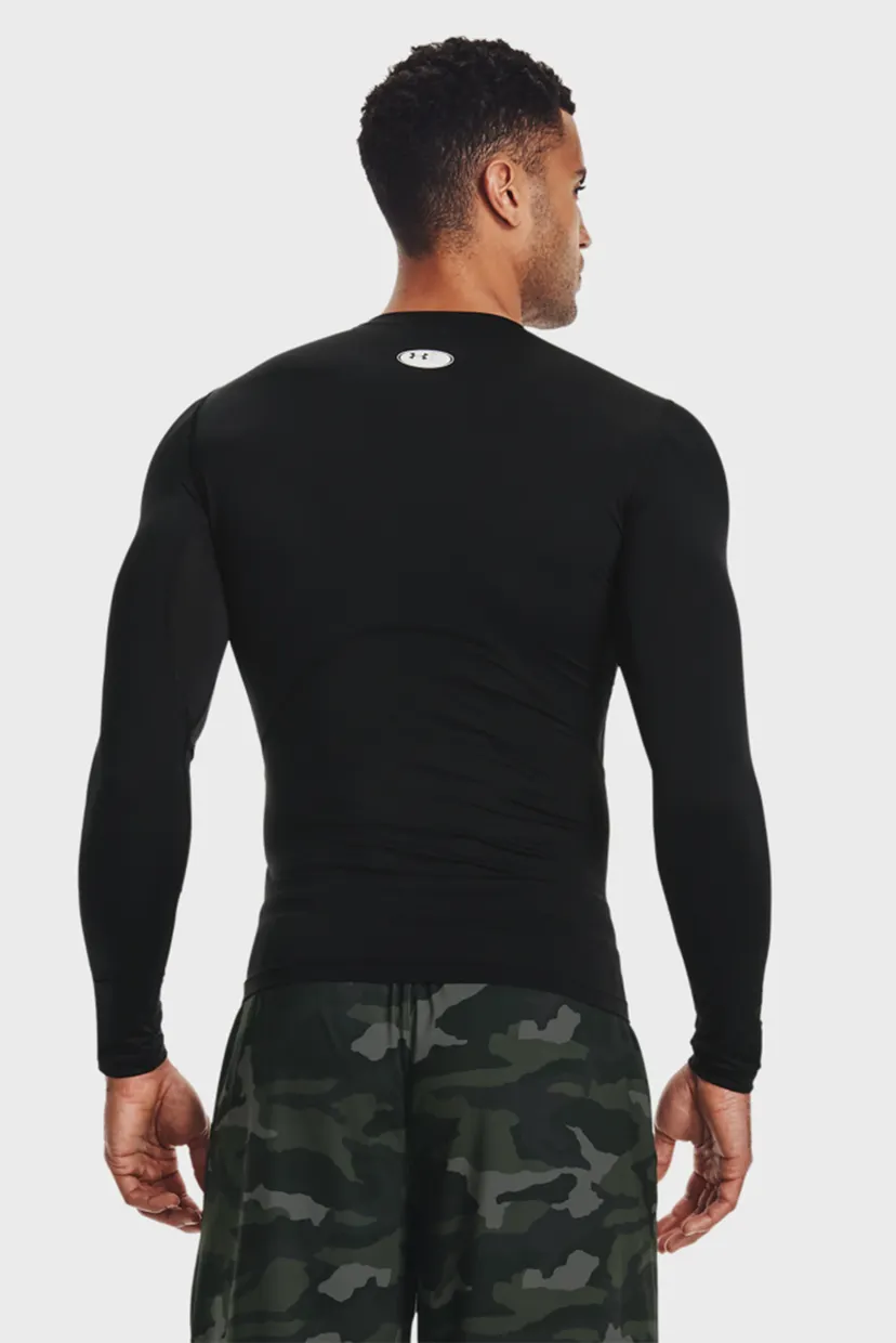 Чоловічий чорний лонгслів UA HG Armour Comp LS 3