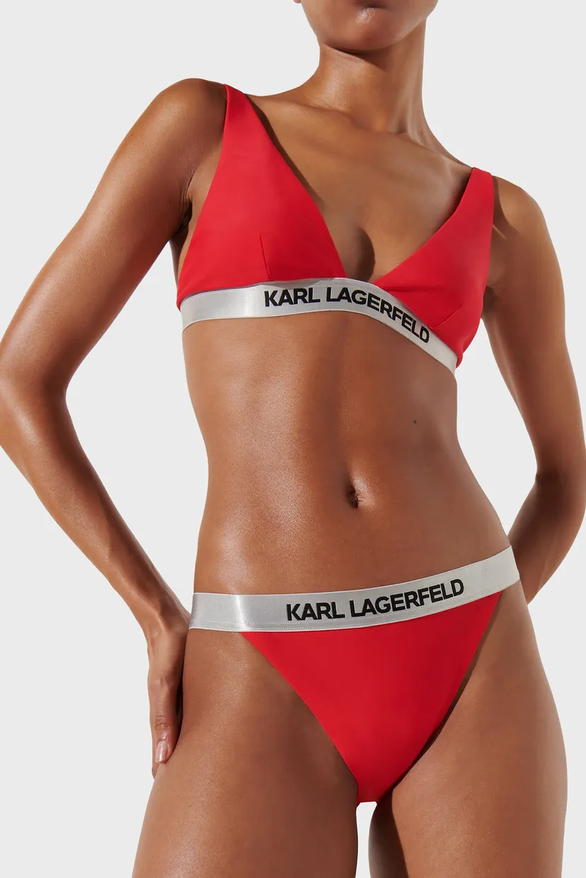 Жіночі червоні трусики від купальника LOGO BIKINI 4