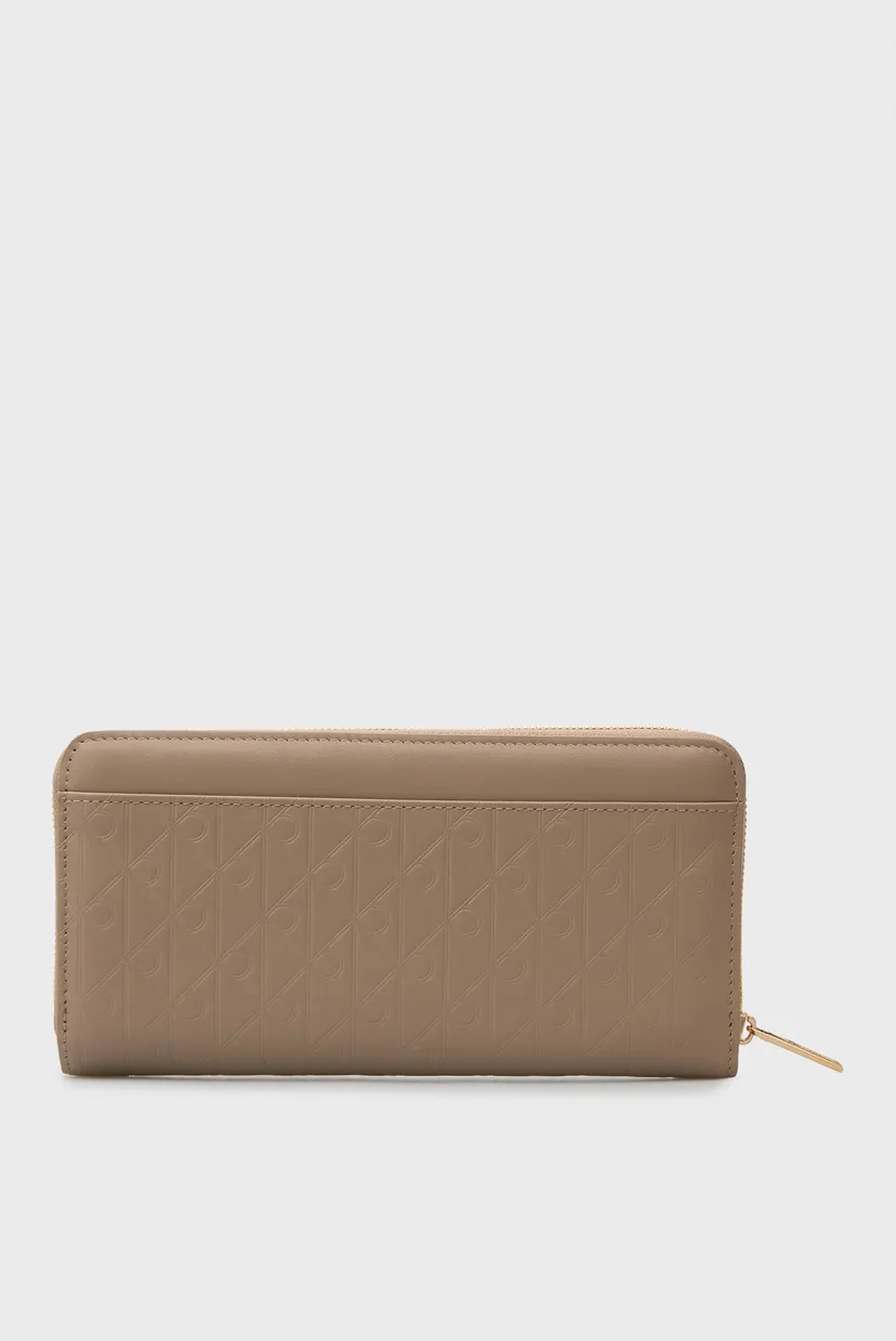 Жіночий бежевий шкіряний гаманець EMBOSSED 4