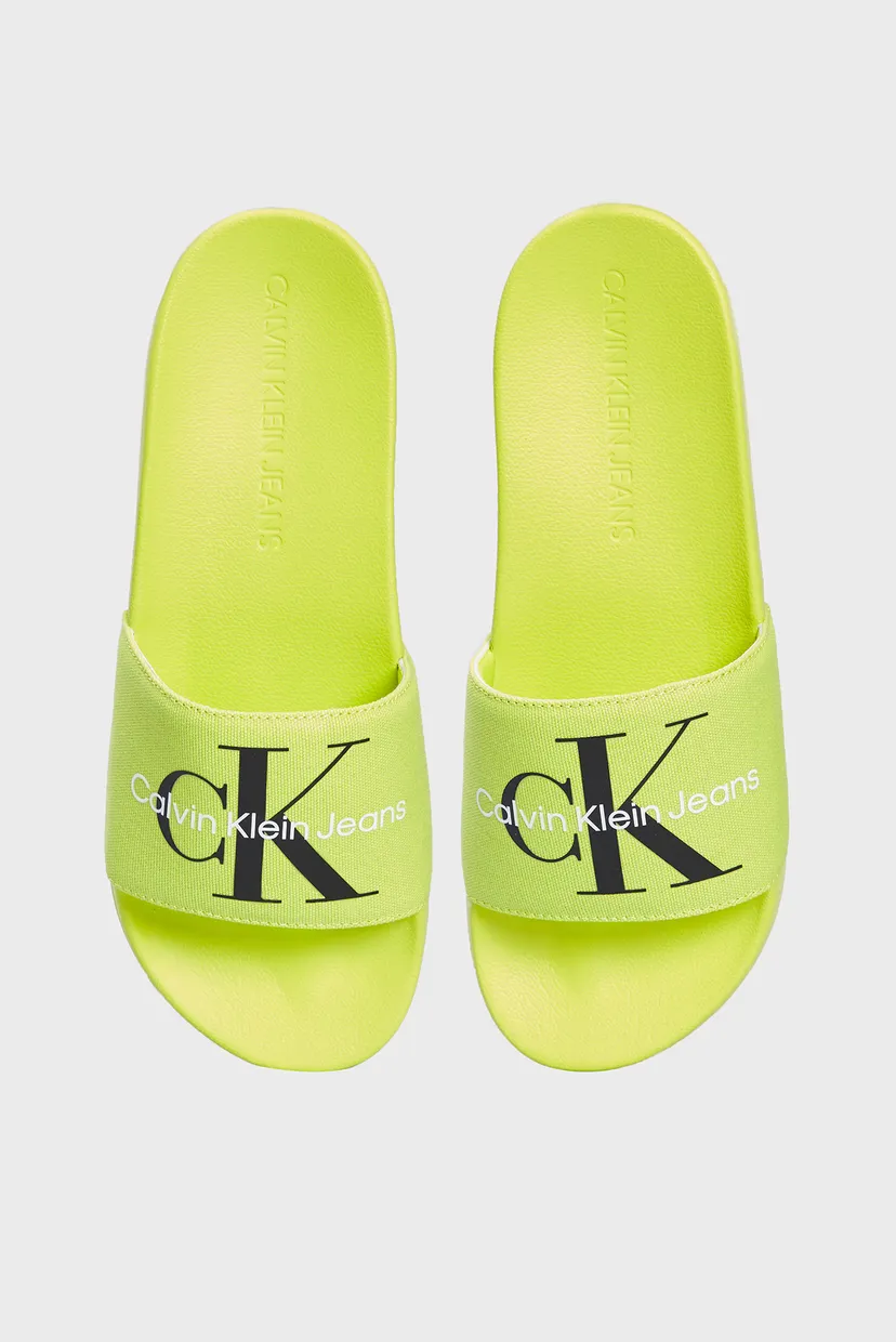 Чоловічі салатові слайдери SLIDE MONOGRAM 4