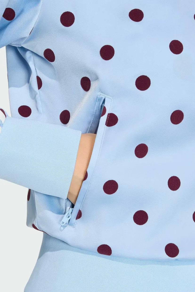 Женская голубая спортивная кофта в горошек Satin Polka Dots Tt 5