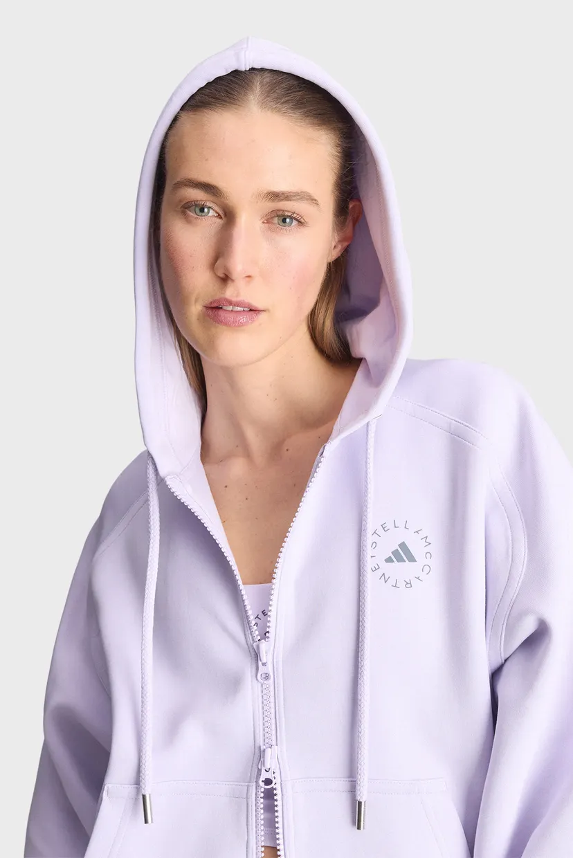 Жіноче бузкове худі adidas by Stella McCartney Full-Zip 4