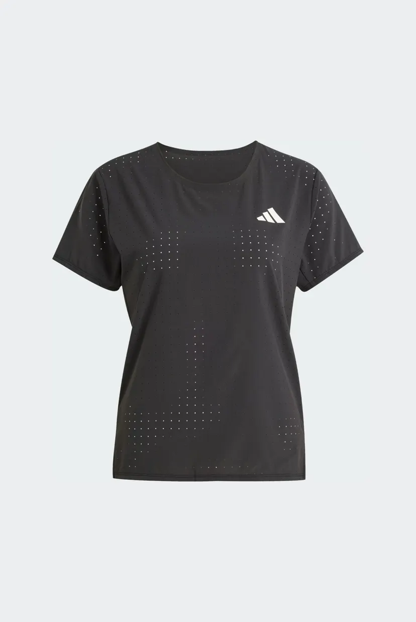 Женская черная футболка Adizero Running 6