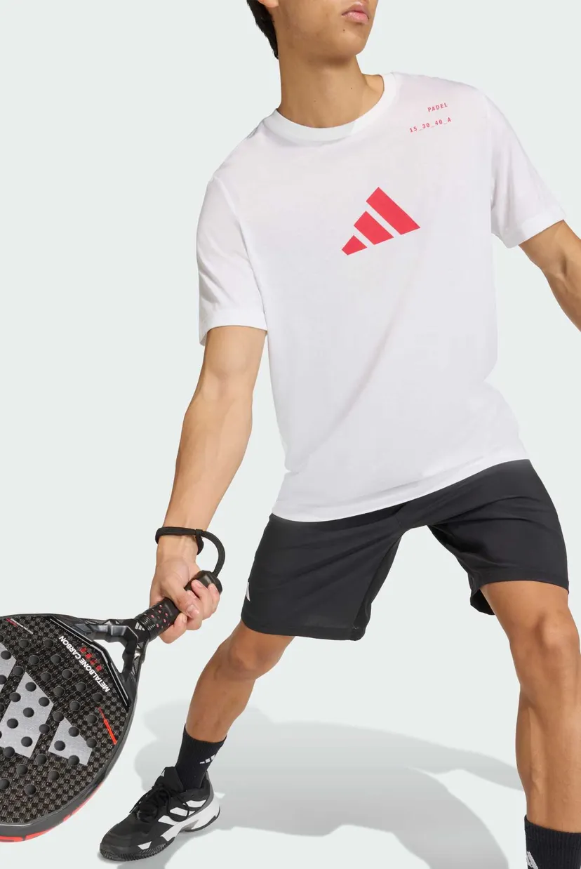 Чоловіча біла футболка Padel Category Graphic 4