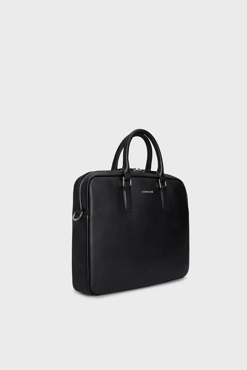 Чоловіча чорна шкіряна сумка для ноутбука BRIEFCASE IRAMA 3
