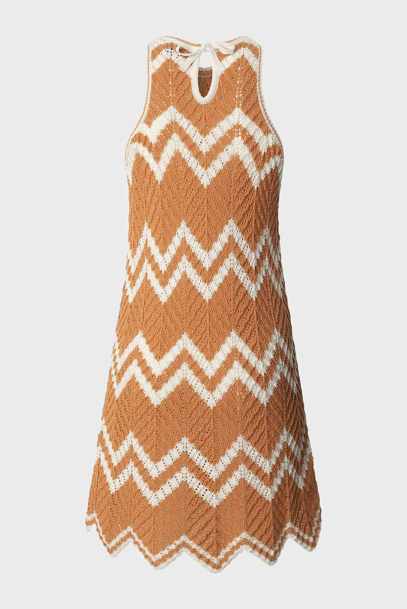 Женское оранжевое платье с узором ORIANA DRESS 7