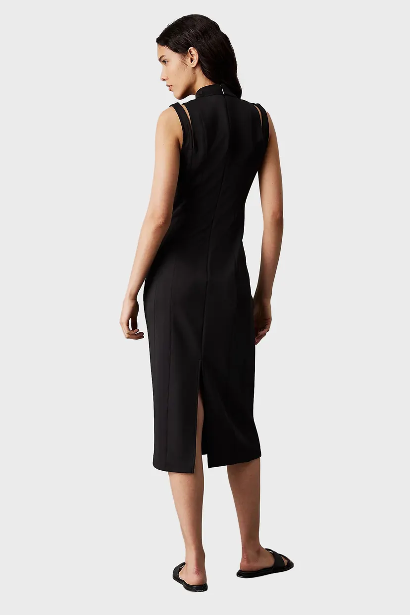 Жіноча чорна сукня TECHNICAL KNIT CUT OUT 3