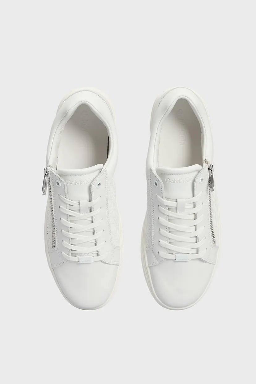 Мужские белые сникерсы LOW TOP LACE UP W/ ZIP MONO 4