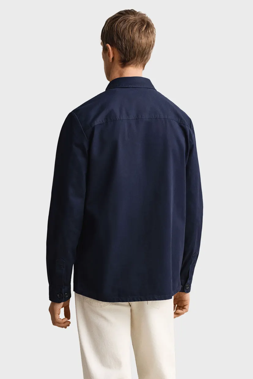 Мужская темно-синяя рубашка TWILL OVERSHIRT 3