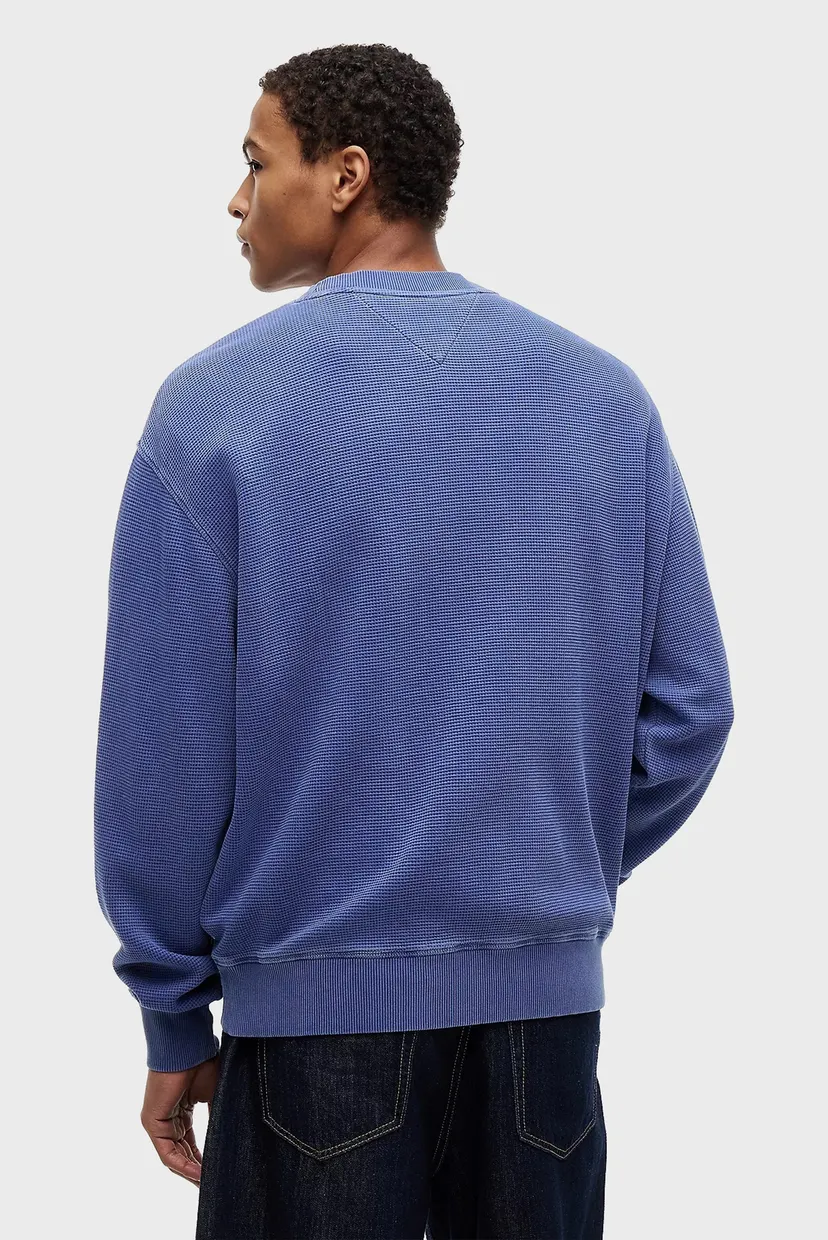 Мужской синий свитшот RLX WASHED WAFFLE CREW EXT 4