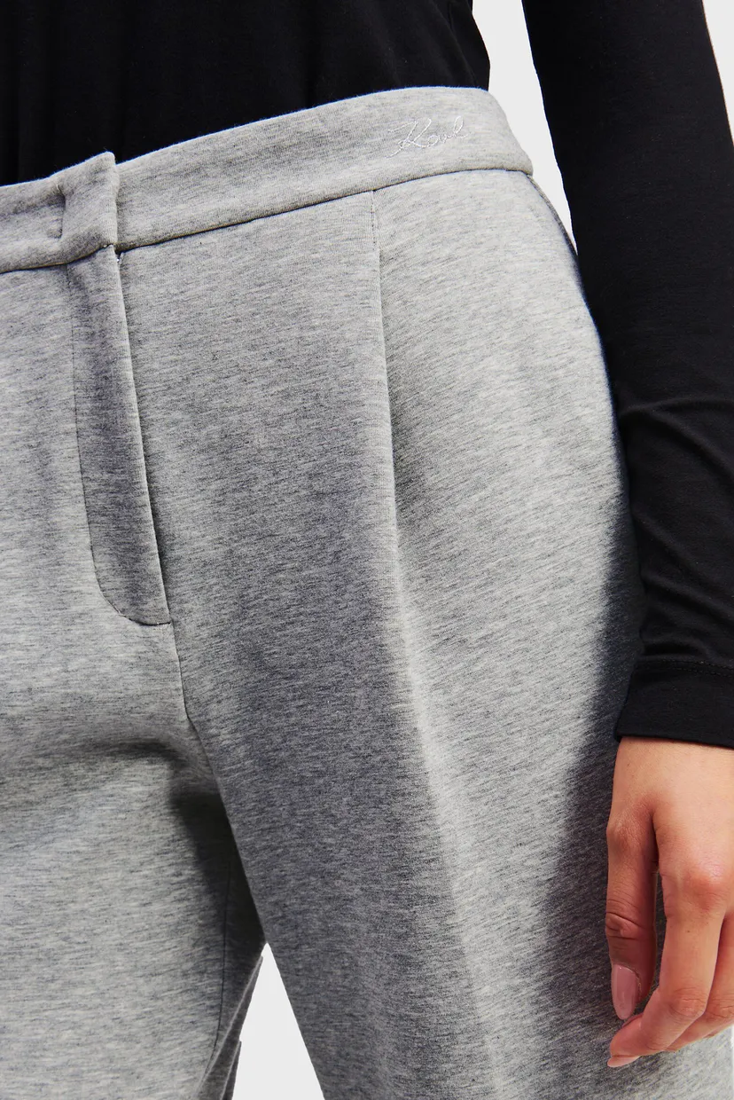 Женские светло-серые кюлоты DOUBLE JERSEY SWEATPANTS 4