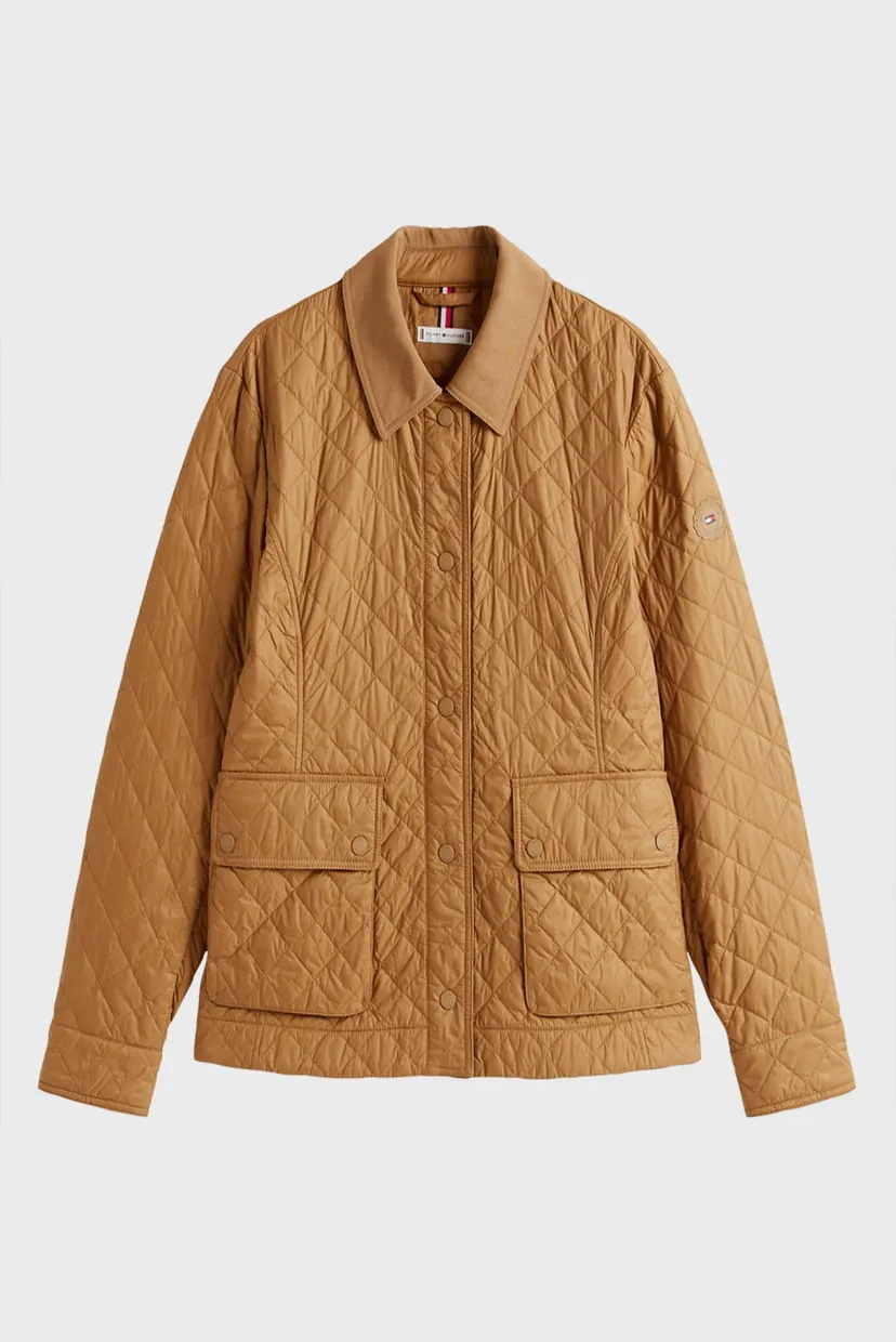 Жіноча бежева куртка PADDED NYLON SLIM QUILTED 6