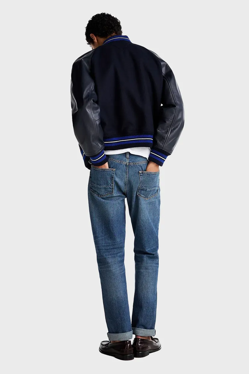 Чоловічий темно-синій вовняний бомбер WOOL VARSITY JACKET 3