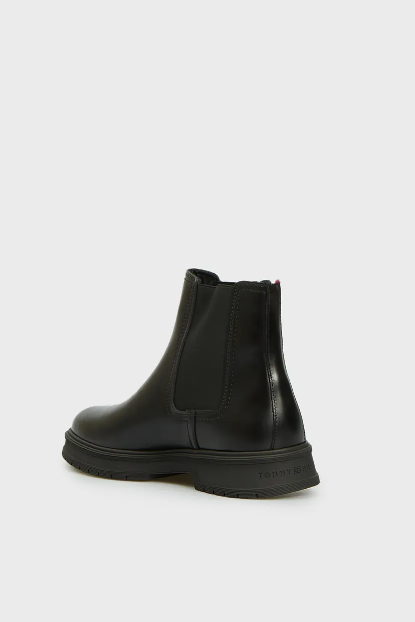 Мужские черные кожаные челси HILFIGER ABRASIV WARM LTH CHELS 5
