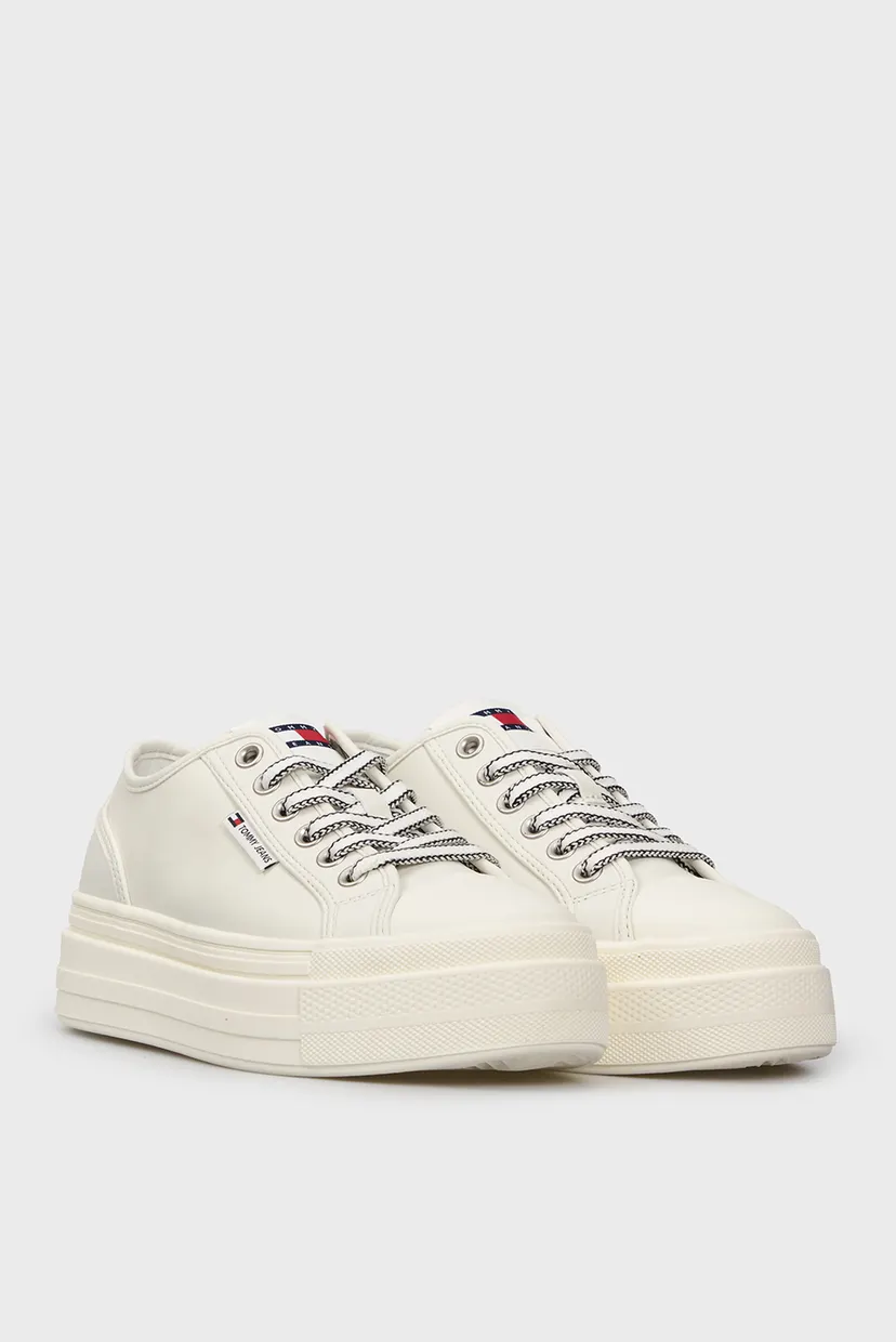 Жіночі білі шкіряні кеди TJW FOXING VULC LC LEATHER 3