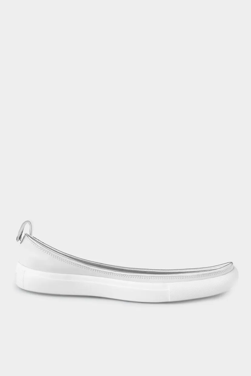 Серебристые кожаные сникерcы URBAN LIGHT 5