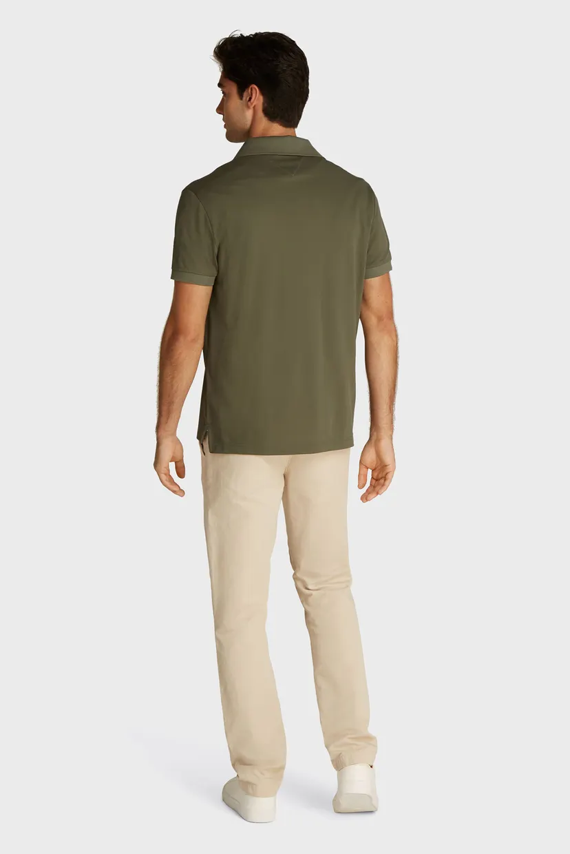 Мужское оливковое поло HIDDEN PLACKET 3