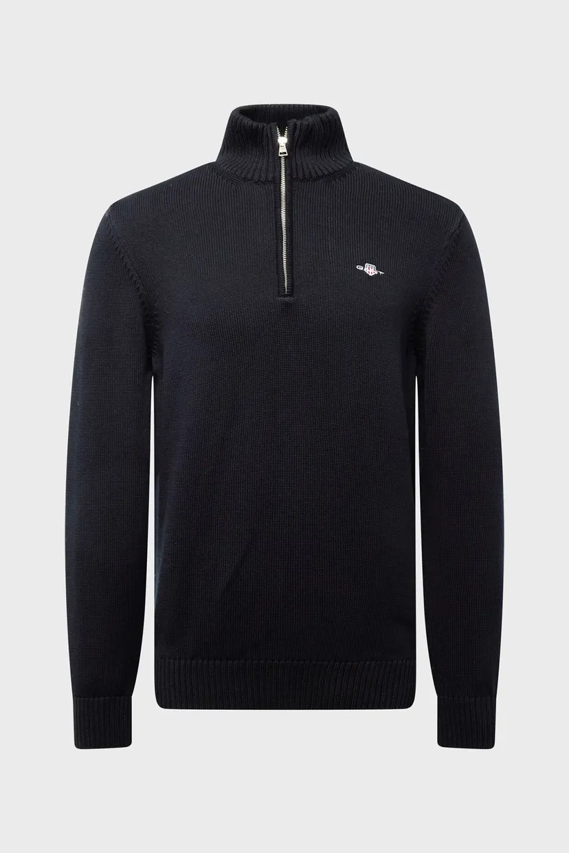 Чоловіча чорна кофта CASUAL COTTON HALF ZIP 6