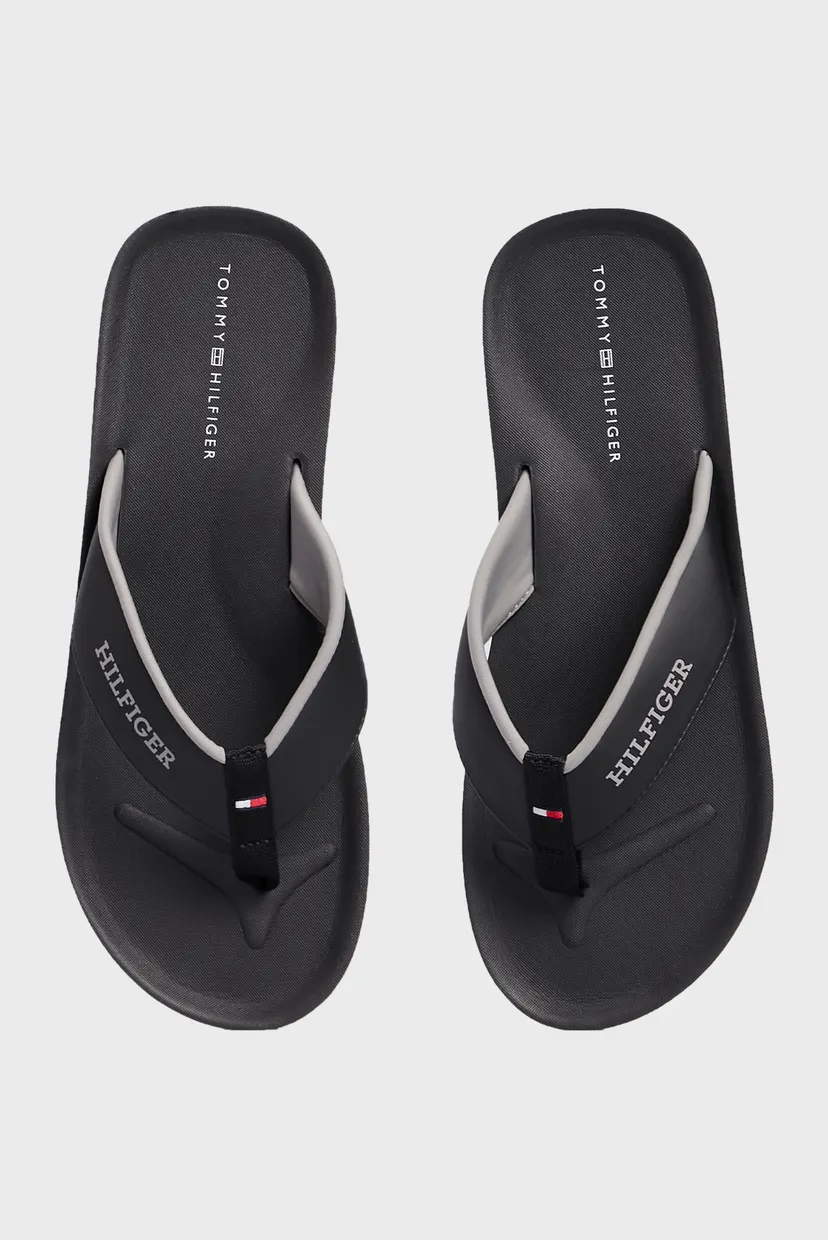 Мужские черные вьетнамки COMFORT HILFIGER BEACH SANDAL 4