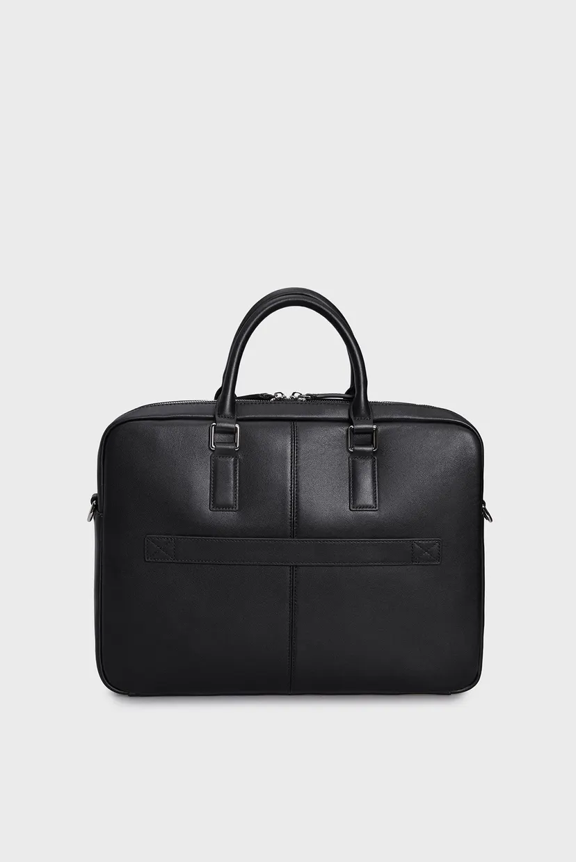 Мужская черная кожаная сумка для ноутбука BRIEFCASE IRAMA 4