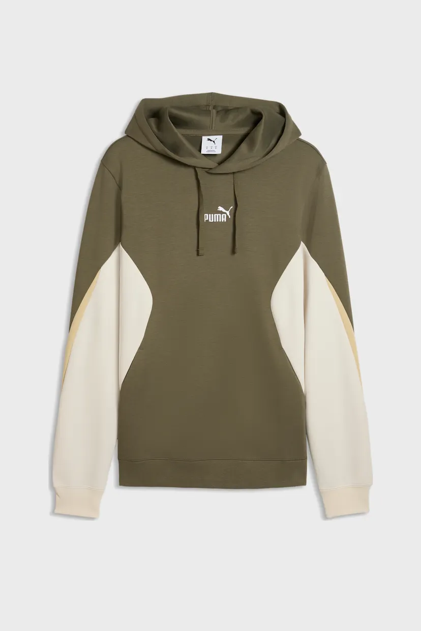Чоловіче оливкове худі Essentials Colourblock Hoodie Men 4