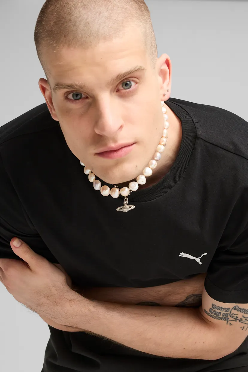 Мужская черная футболка Essentials Small Logo Tee Men 4