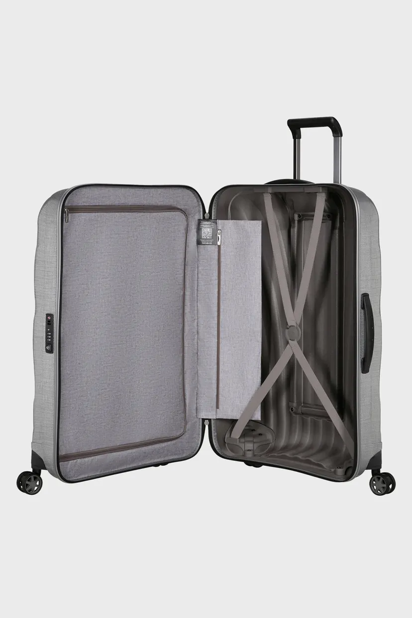 Срібляста валіза 75 см C-LITE 5