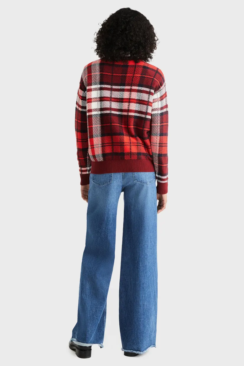 Жіночий картатий джемпер TARTAN CHECK CO C-NK 3